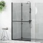 vidaXL Τοίχος Walk-In Ντους Μαύρο 110 x 6,5 x 190 εκ.