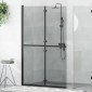 vidaXL Τοίχος Walk-In Ντους Μαύρο 120 x 6,5 x 190 εκ.