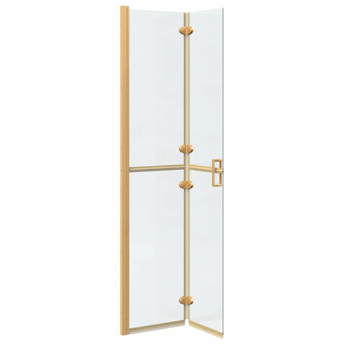 vidaXL Τοίχος Walk-In Ντους Χρυσό 80 x 6,5 x 190 εκ.