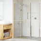 vidaXL Τοίχος Walk-In Ντους Χρυσό 80 x 6,5 x 190 εκ.