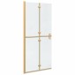 vidaXL Τοίχος Walk-In Ντους Χρυσό 90 x 6.5 x 190 εκ.