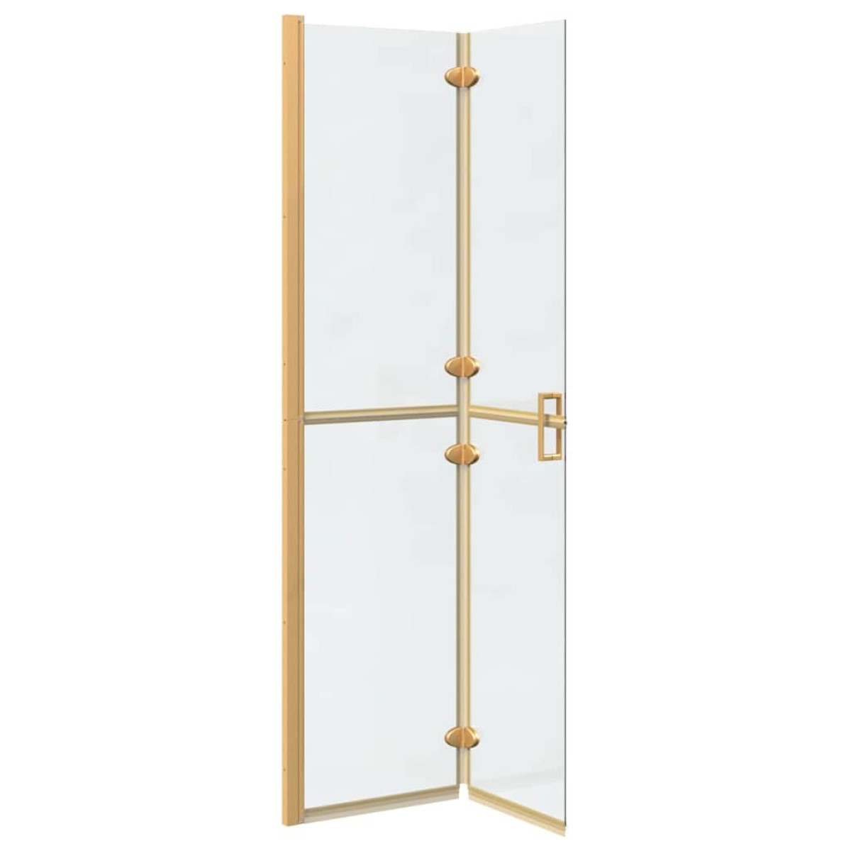 vidaXL Τοίχος Walk-In Ντους Χρυσό 90 x 6.5 x 190 εκ.