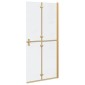 vidaXL Τοίχος Walk-In Ντους Χρυσό 90 x 6.5 x 190 εκ.
