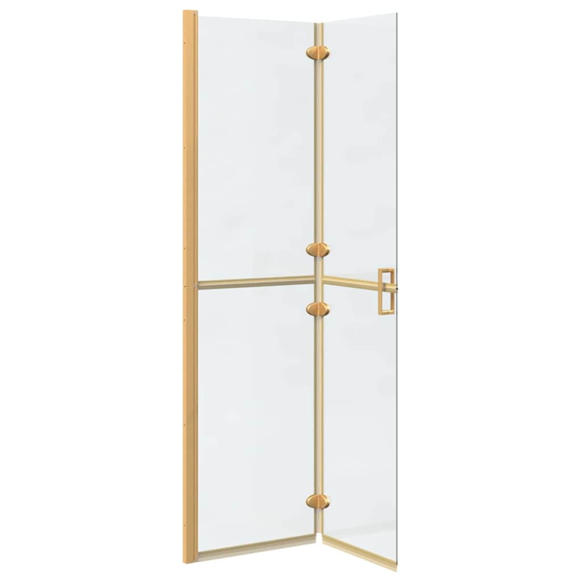 vidaXL Τοίχος Walk-In Ντους Χρυσό 100 x 6,5 x 190 εκ.