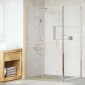 vidaXL Τοίχος Walk-In Ντους Χρυσό 100 x 6,5 x 190 εκ.