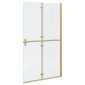 vidaXL Τοίχος Walk-In Ντους Χρυσό 110 x 6,5 x 190 εκ.