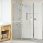 vidaXL Τοίχος Walk-In Ντους Χρυσό 110 x 6,5 x 190 εκ.