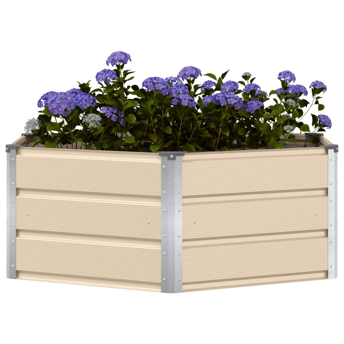 vidaXL Γλάστρα Ελεφαντόδοντο 129 x 129 x 45 cm Ατσάλι