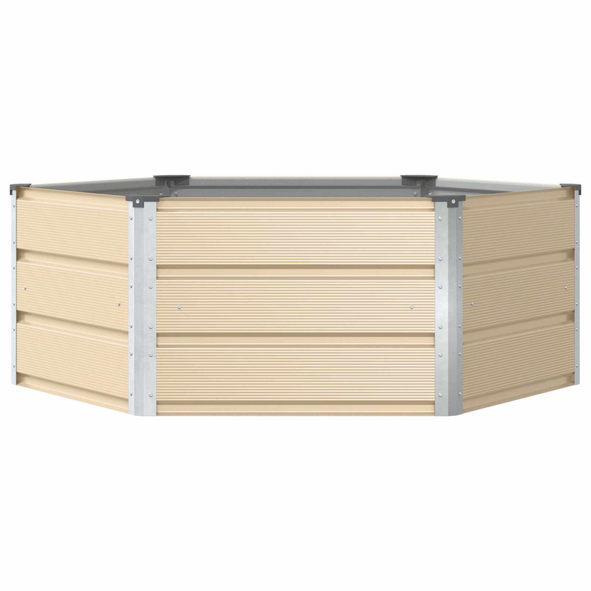 vidaXL Γλάστρα Ελεφαντόδοντο 129 x 129 x 45 cm Ατσάλι