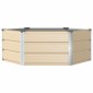 vidaXL Γλάστρα Ελεφαντόδοντο 129 x 129 x 45 cm Ατσάλι
