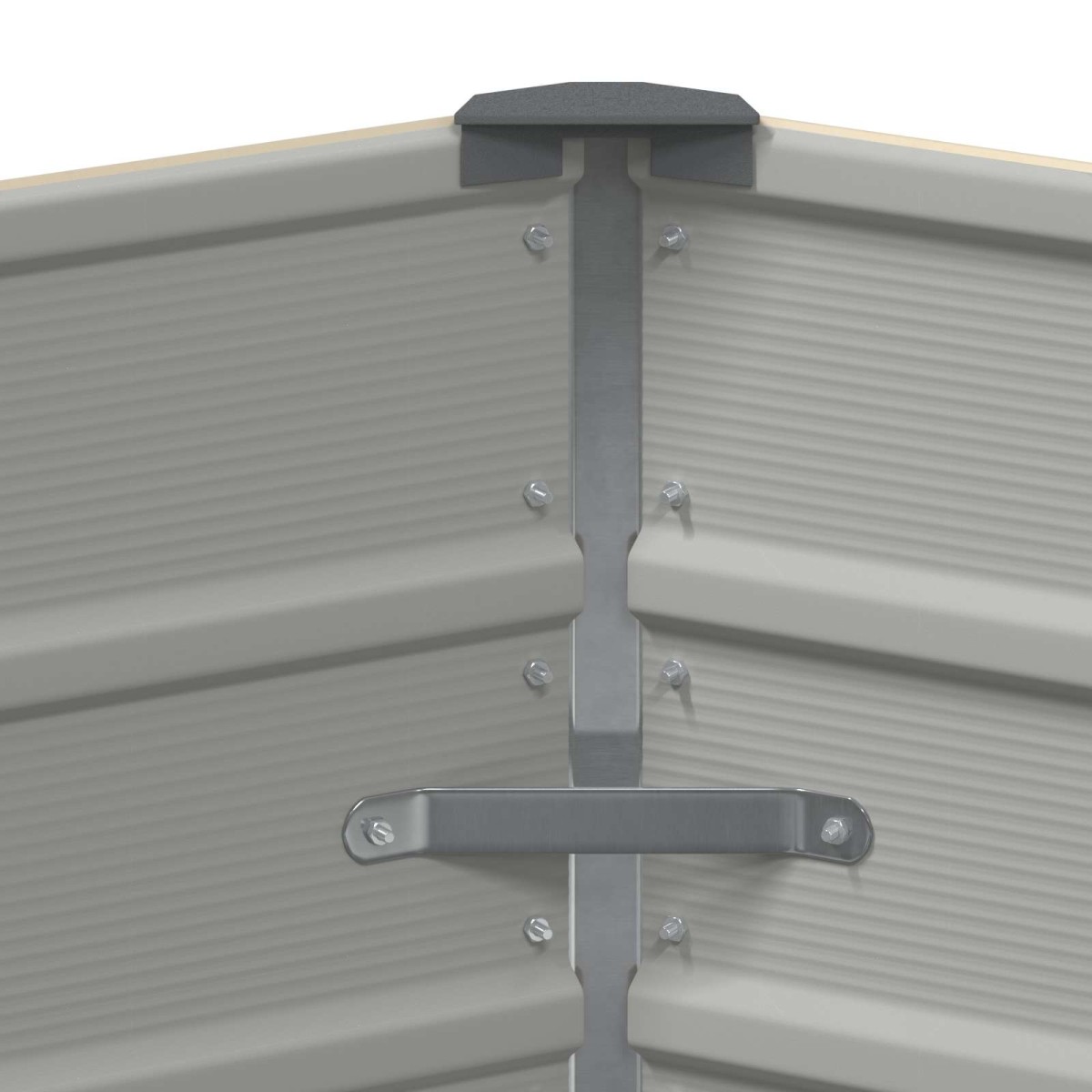 vidaXL Γλάστρα Ελεφαντόδοντο 129 x 129 x 45 cm Ατσάλι