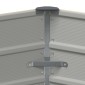 vidaXL Γλάστρα Ελεφαντόδοντο 129 x 129 x 45 cm Ατσάλι