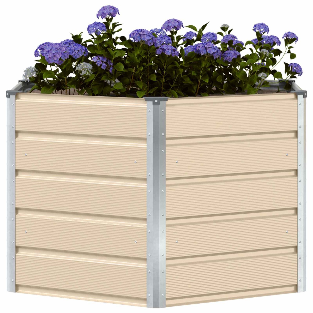 vidaXL Γλάστρα Ελεφαντόδοντο 129 x 129 x 75 εκ Ατσάλι