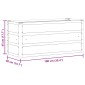 vidaXL Γλάστρα Ελεφαντόδοντο 100 x 40 x 45 cm Ατσάλι