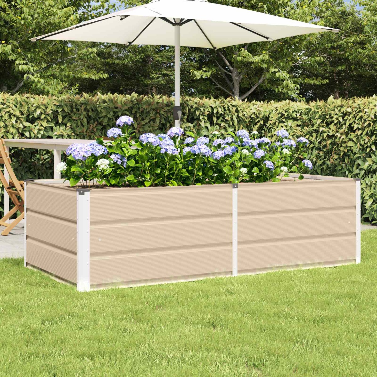 vidaXL Γλάστρα Ελεφαντόδοντο 160 x 80 x 45 cm Ατσάλι