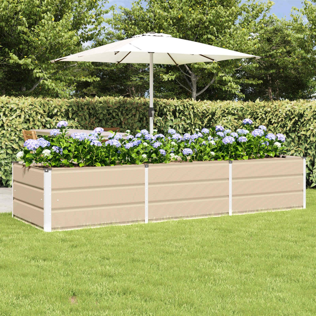 vidaXL Γλάστρα Ελεφαντόδοντο 240 x 80 x 45 cm Ατσάλι