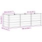 vidaXL Γλάστρα Ελεφαντόδοντο 240 x 80 x 75 εκ. Ατσάλι