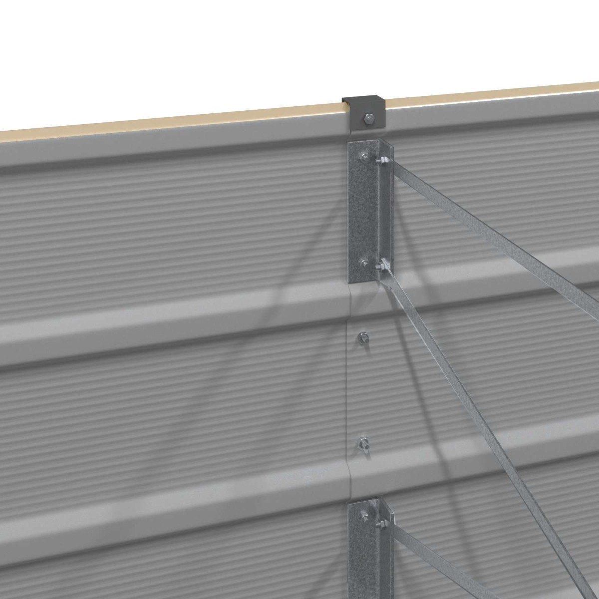 vidaXL Γλάστρα Ελεφαντόδοντο 320 x 80 x 45 cm Ατσάλι