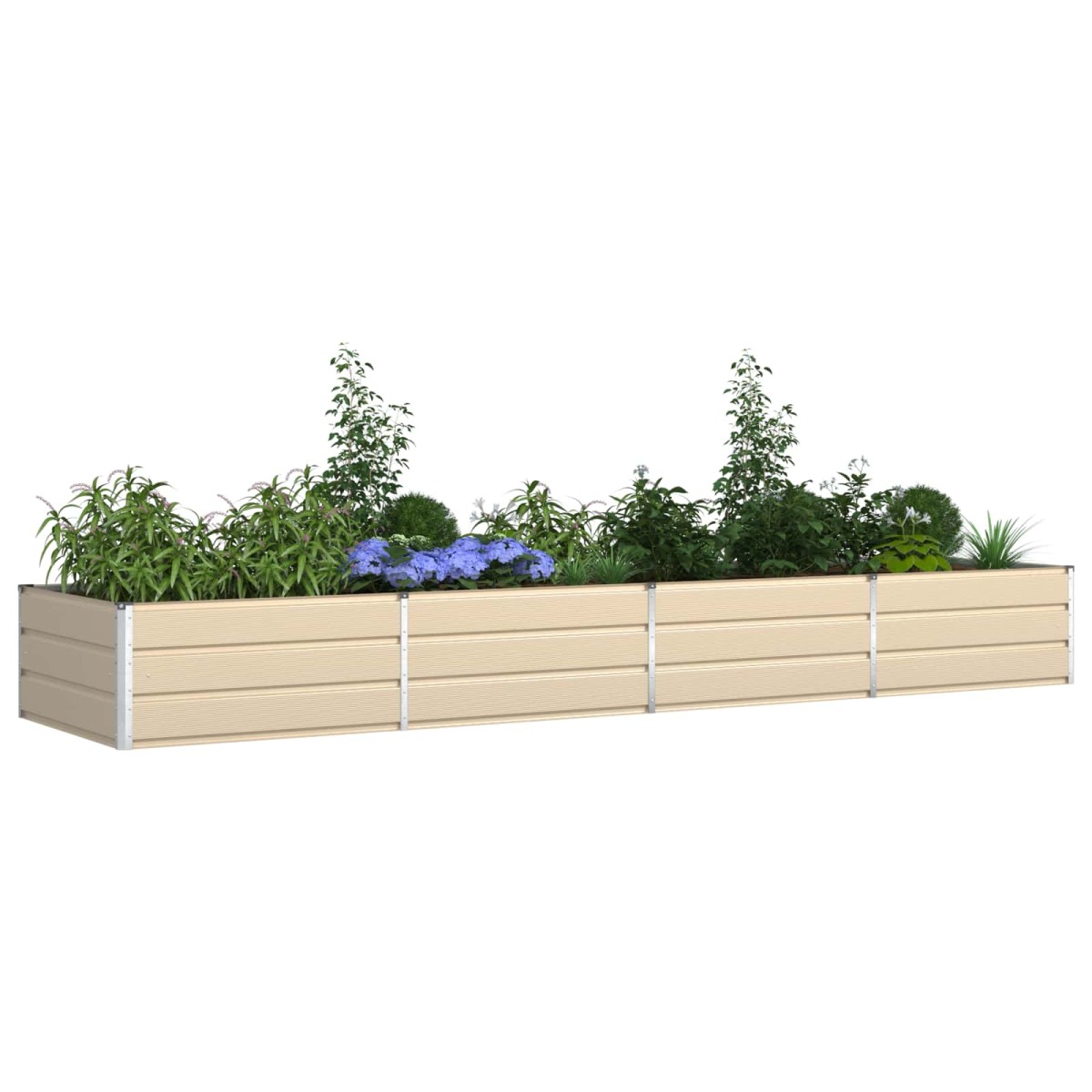 vidaXL Γλάστρα Ελεφαντόδοντο 385 x 100 x 45 εκ Επικαλυμμένος Χάλυβας