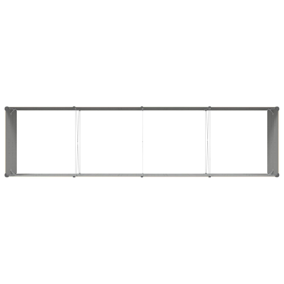 vidaXL Γλάστρα Ελεφαντόδοντο 385 x 100 x 45 εκ Επικαλυμμένος Χάλυβας