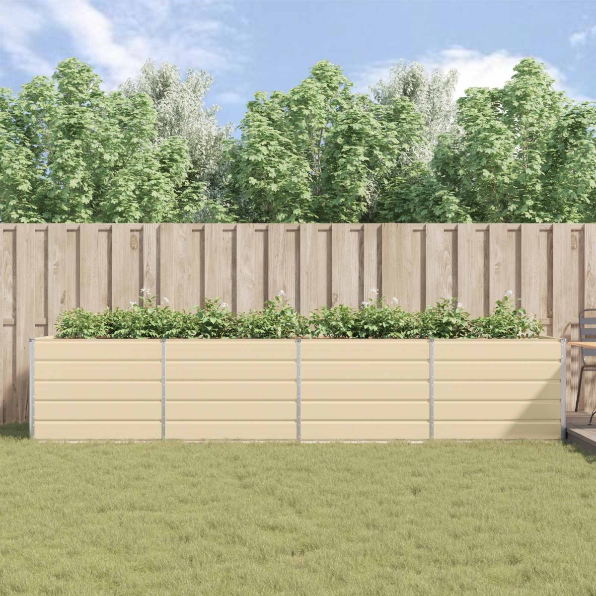 vidaXL Γλάστρα Ελεφαντόδοντο 385 x 100 x 75 εκ Επικαλυμμένος Χάλυβας