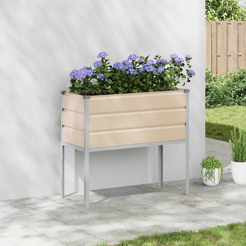 vidaXL Γλάστρα Ελεφαντόδοντο 100 x 45 x 90 εκ. Επικαλυμμένος Χάλυβας