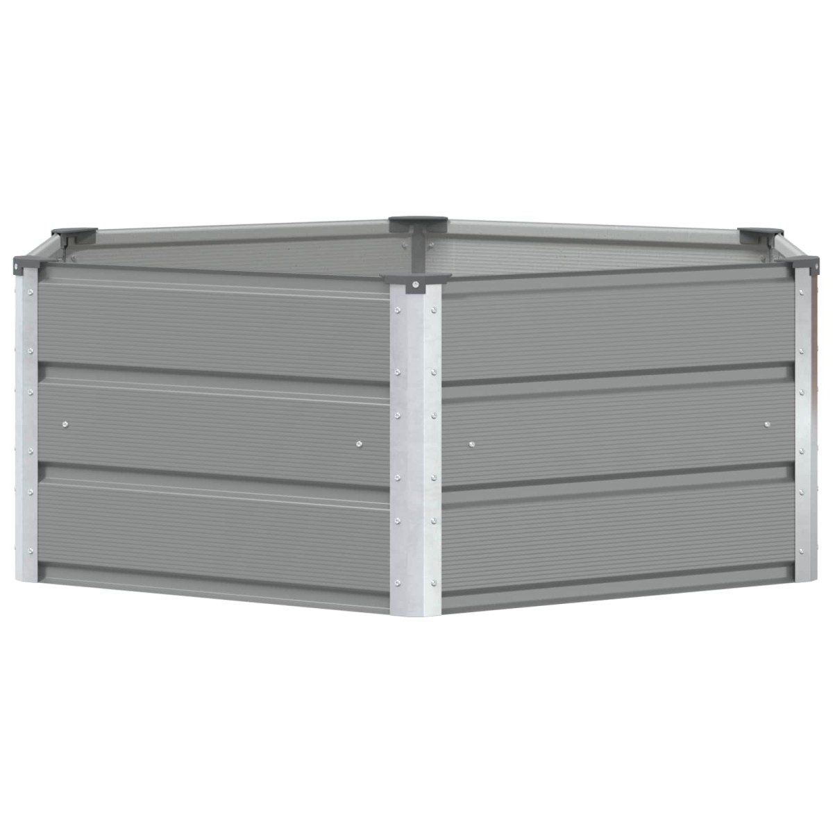 vidaXL Γλάστρα Ανοιχτό γκρι 129 x 129 x 45 cm Ατσάλι