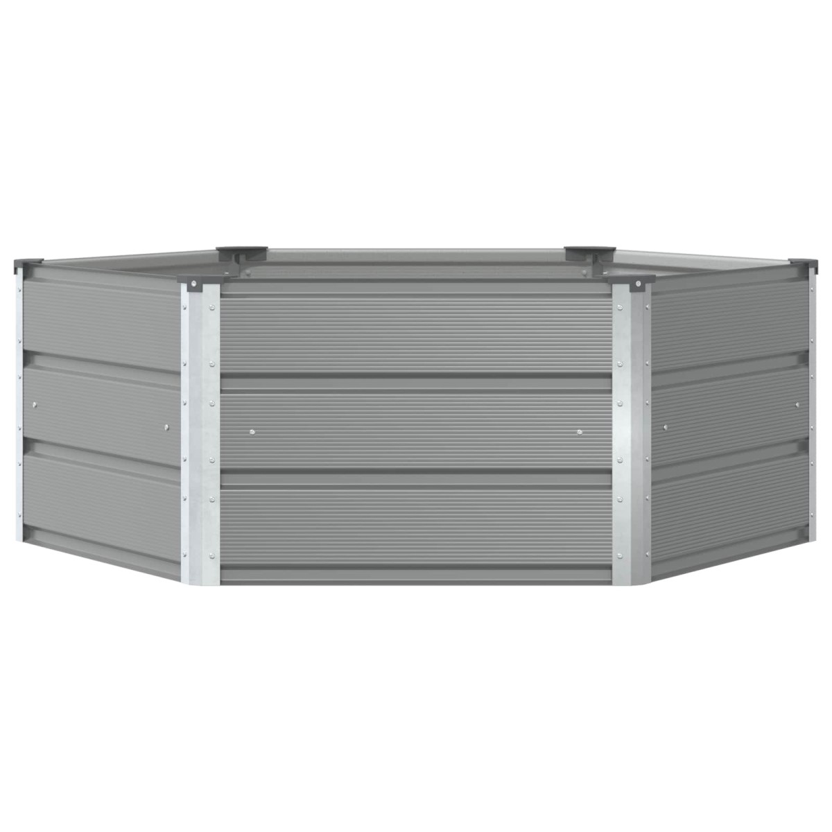 vidaXL Γλάστρα Ανοιχτό γκρι 129 x 129 x 45 cm Ατσάλι
