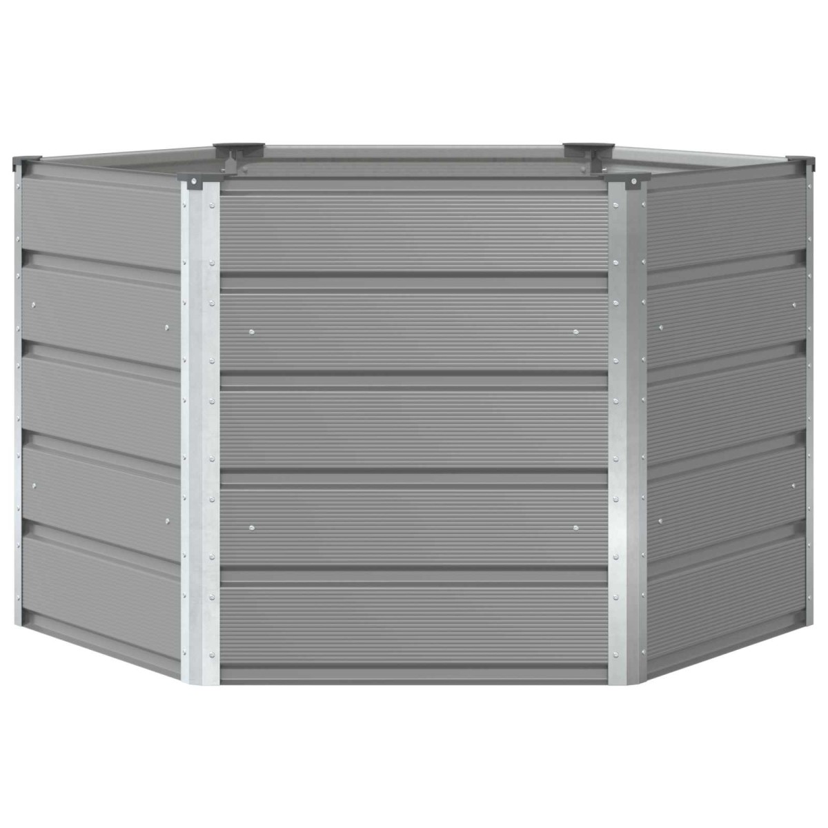 vidaXL Γλάστρα Ανοιχτό γκρι 129 x 129 x 75 εκ Ατσάλι