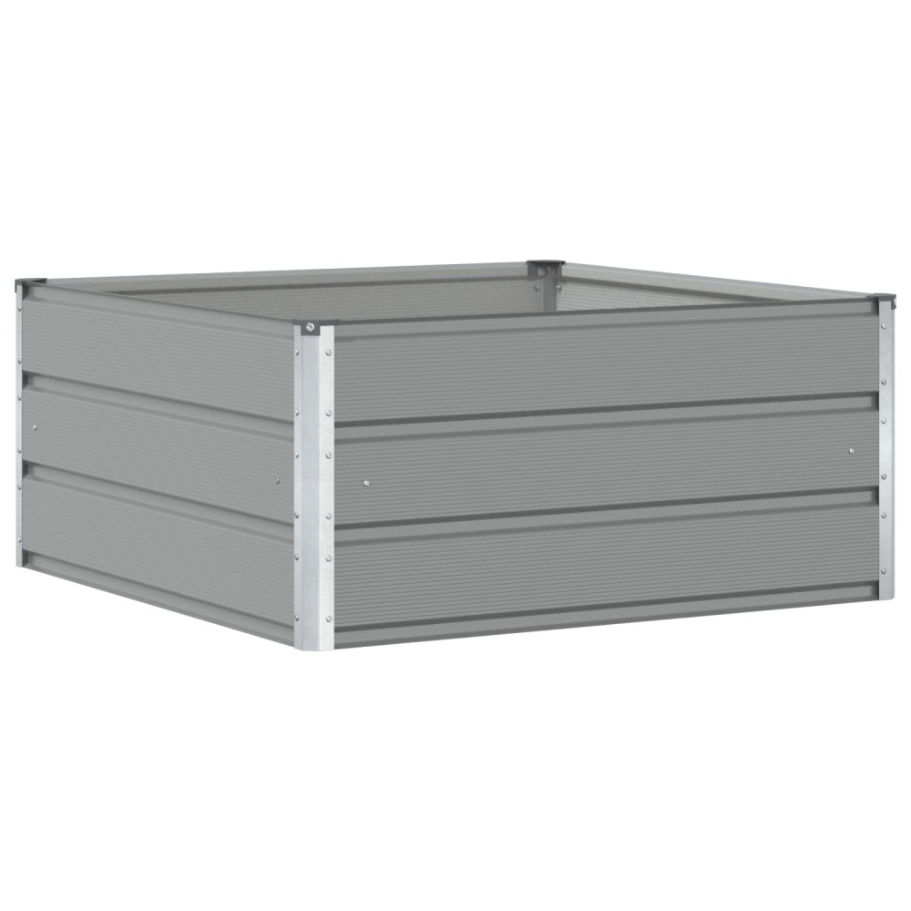 vidaXL Γλάστρα Ανοιχτό γκρι 100 x 100 x 45 cm Ατσάλι