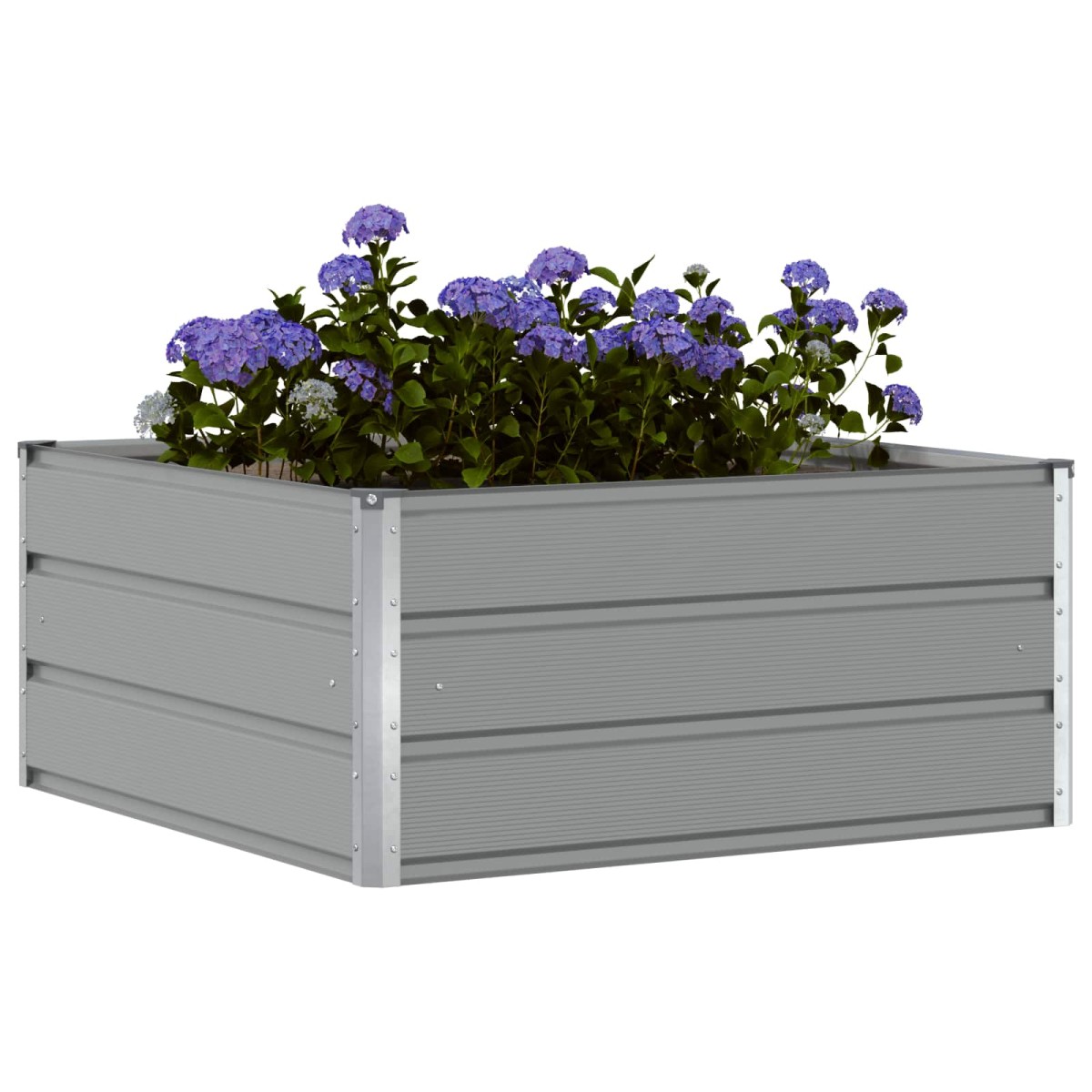 vidaXL Γλάστρα Ανοιχτό γκρι 100 x 100 x 45 cm Ατσάλι