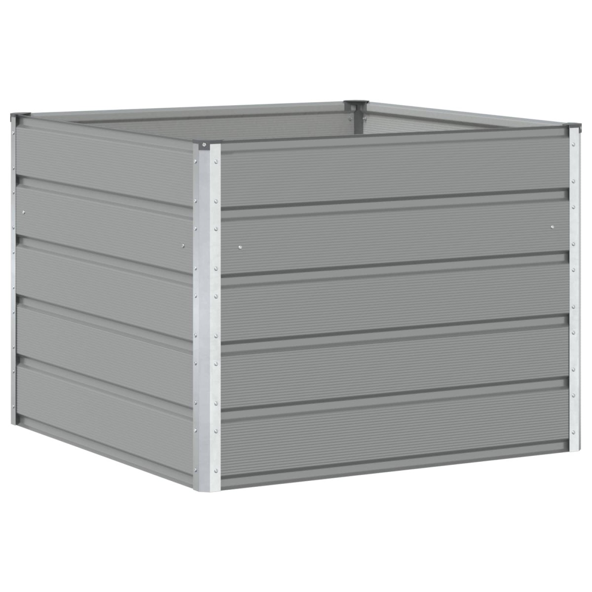 vidaXL Γλάστρα Ανοιχτό γκρι 100 x 100 x 75 εκ Ατσάλι