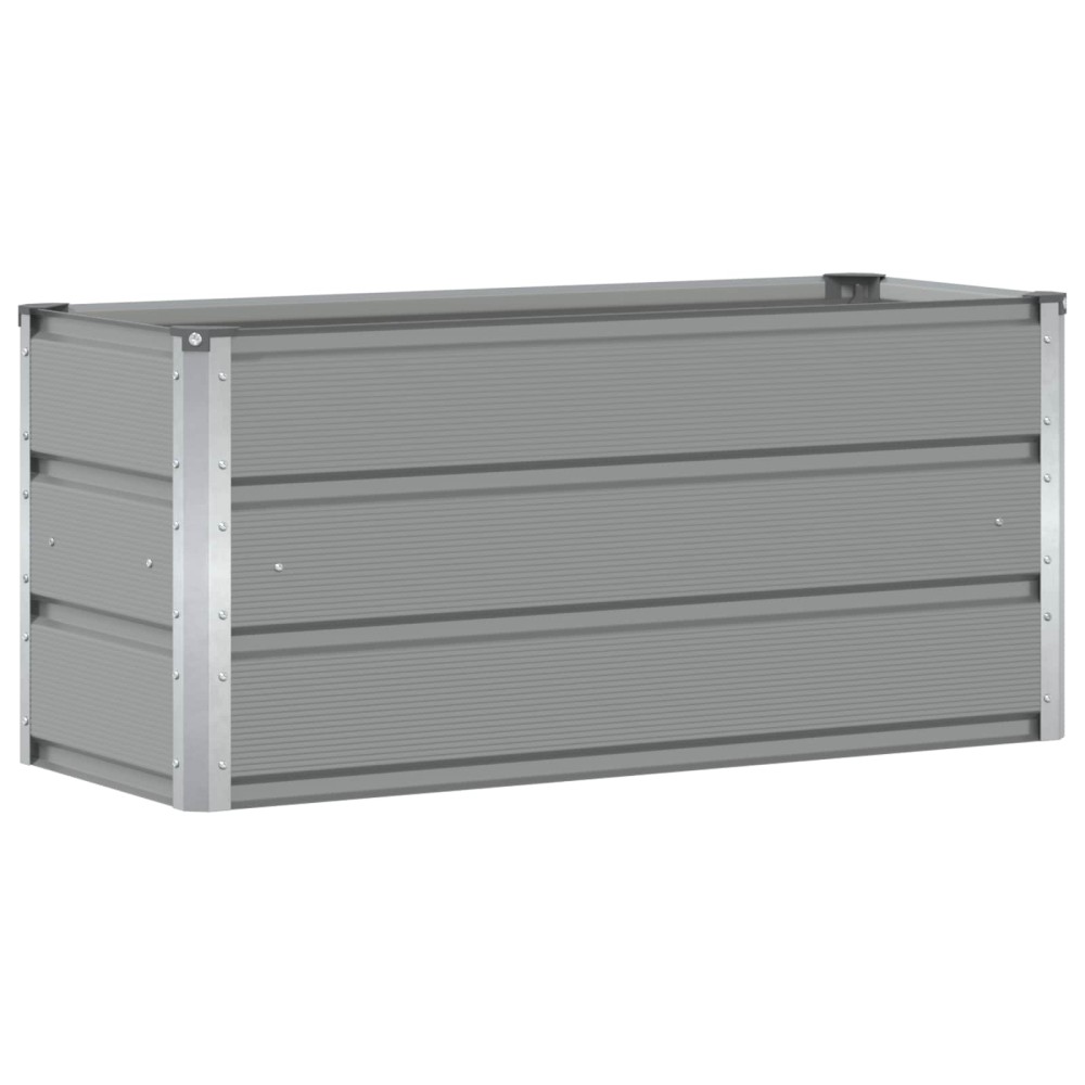 vidaXL Γλάστρα Ανοιχτό γκρι 100 x 40 x 45 cm Ατσάλι