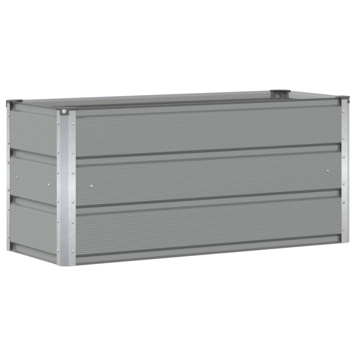 vidaXL Γλάστρα Ανοιχτό γκρι 100 x 40 x 45 cm Ατσάλι