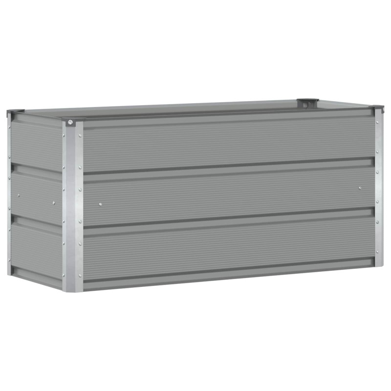 vidaXL Γλάστρα Ανοιχτό γκρι 100 x 40 x 45 cm Ατσάλι