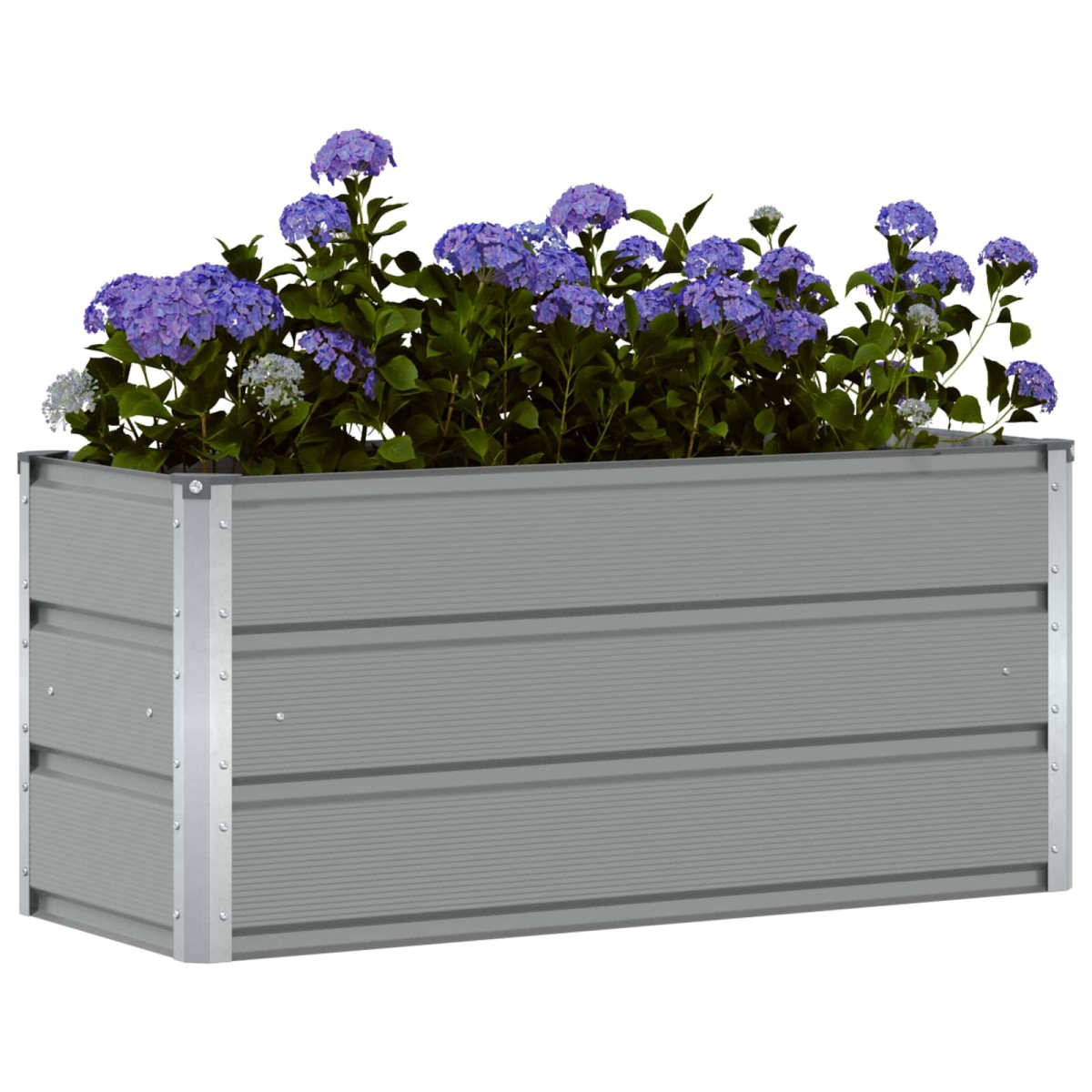 vidaXL Γλάστρα Ανοιχτό γκρι 100 x 40 x 45 cm Ατσάλι
