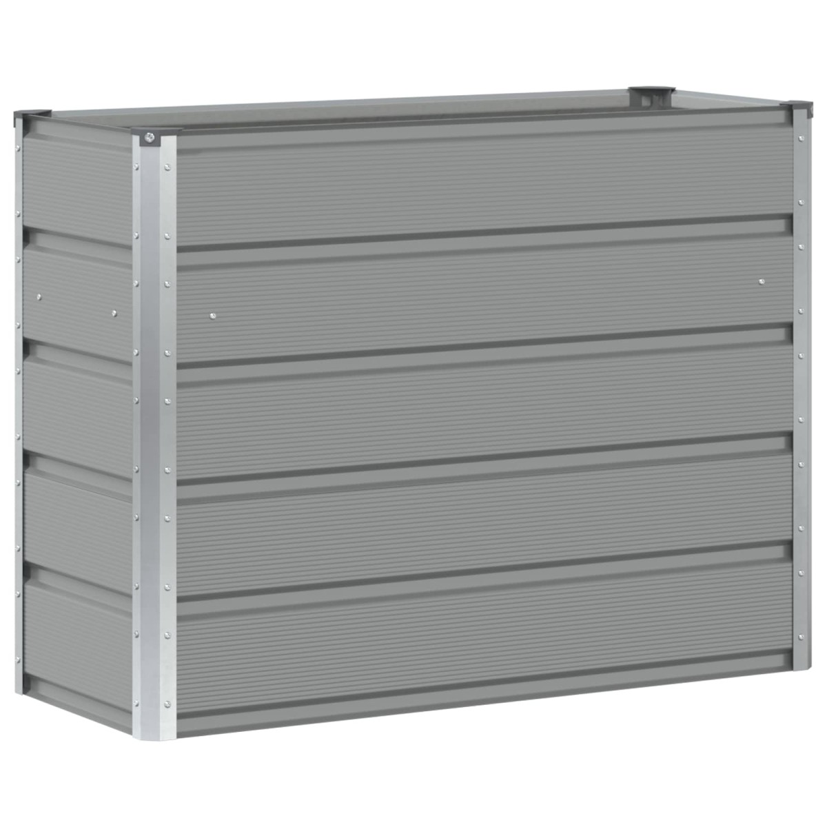 vidaXL Γλάστρα Ανοιχτό γκρι 100 x 40 x 75 cm Ατσάλι