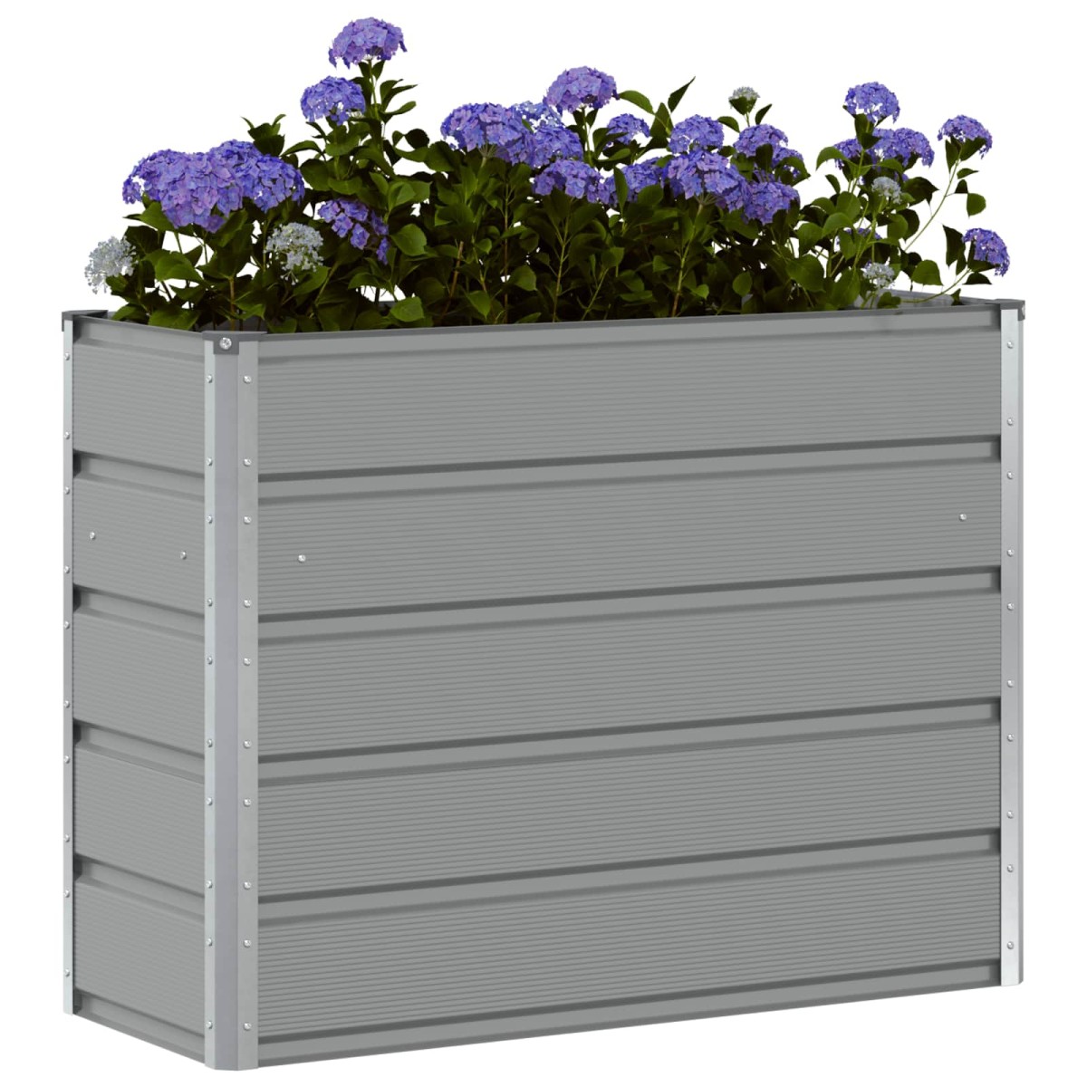 vidaXL Γλάστρα Ανοιχτό γκρι 100 x 40 x 75 cm Ατσάλι