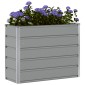 vidaXL Γλάστρα Ανοιχτό γκρι 100 x 40 x 75 cm Ατσάλι