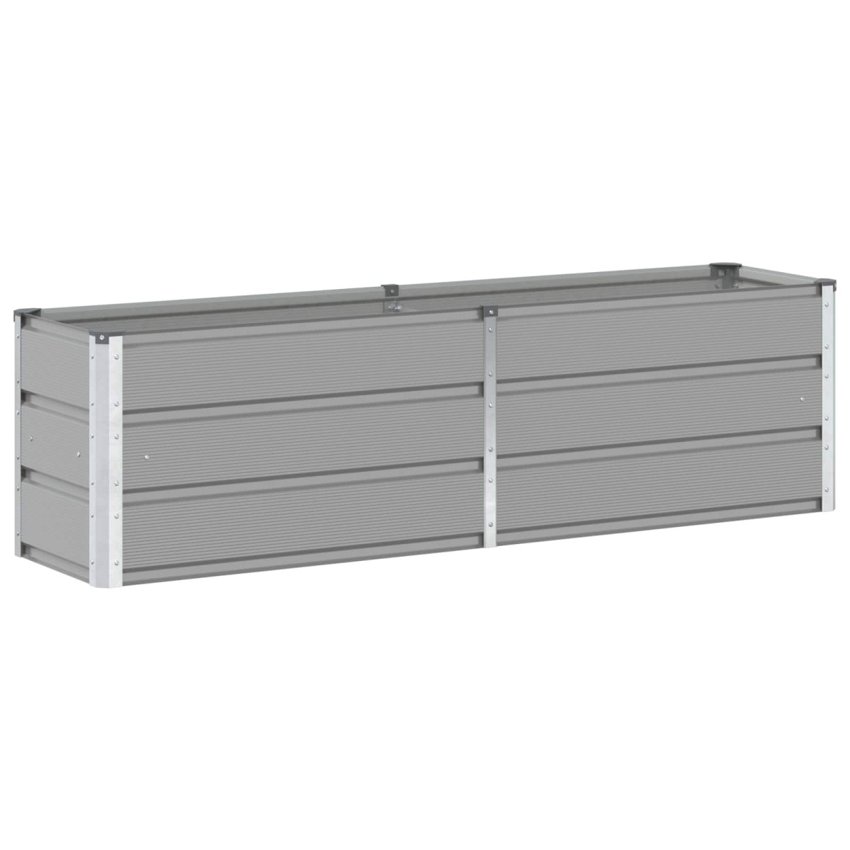 vidaXL Γλάστρα Ανοιχτό γκρι 160 x 40 x 45 cm Ατσάλι