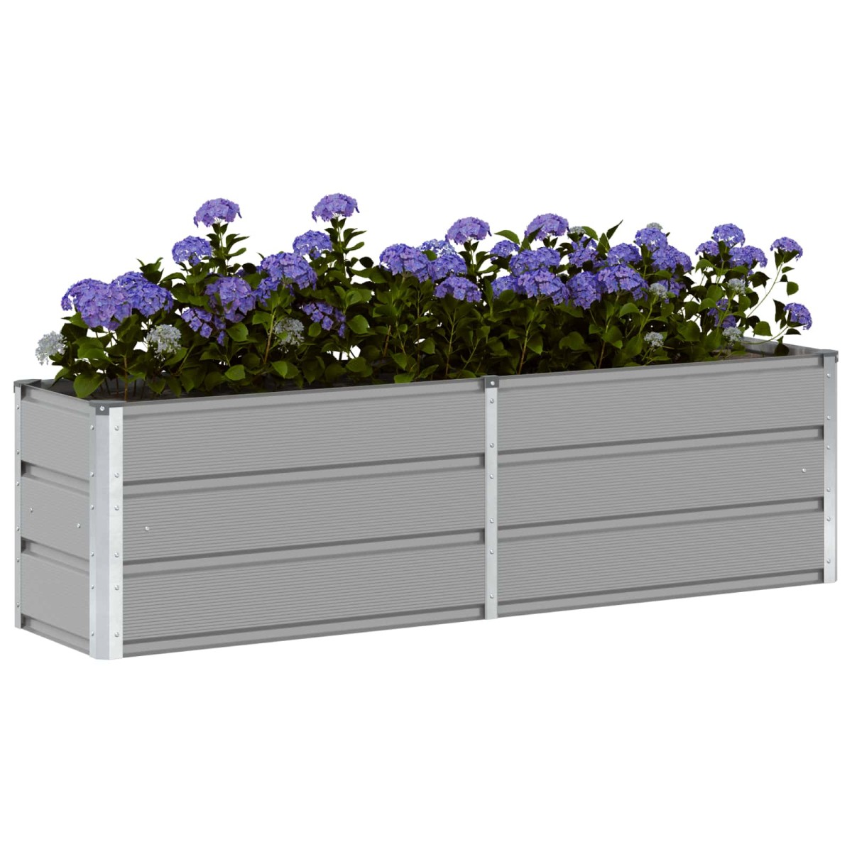 vidaXL Γλάστρα Ανοιχτό γκρι 160 x 40 x 45 cm Ατσάλι