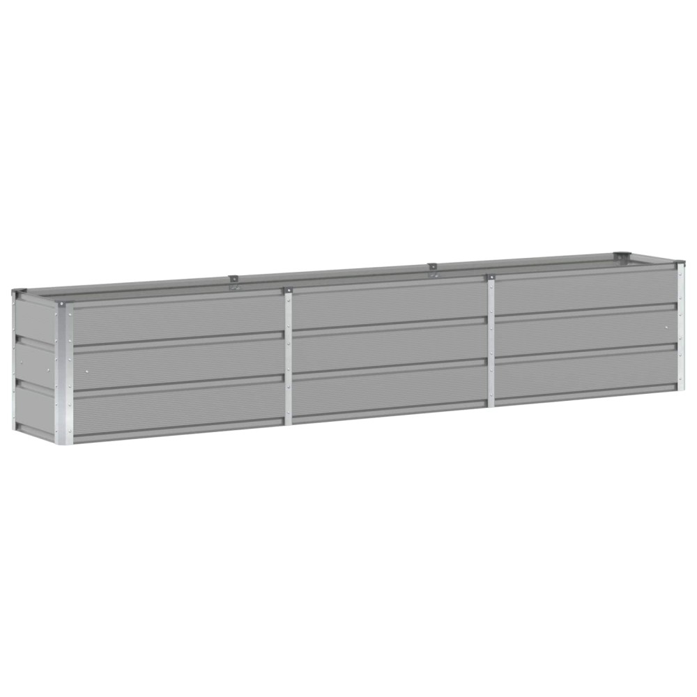 vidaXL Γλάστρα Ανοιχτό γκρι 240 x 40 x 45 cm Ατσάλι