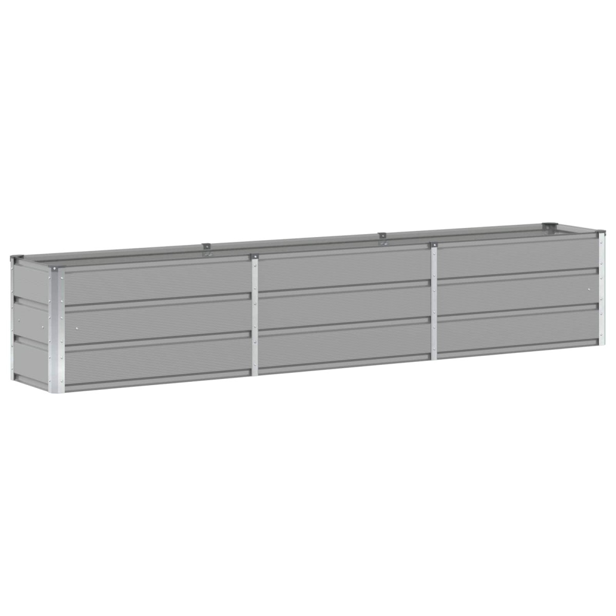 vidaXL Γλάστρα Ανοιχτό γκρι 240 x 40 x 45 cm Ατσάλι