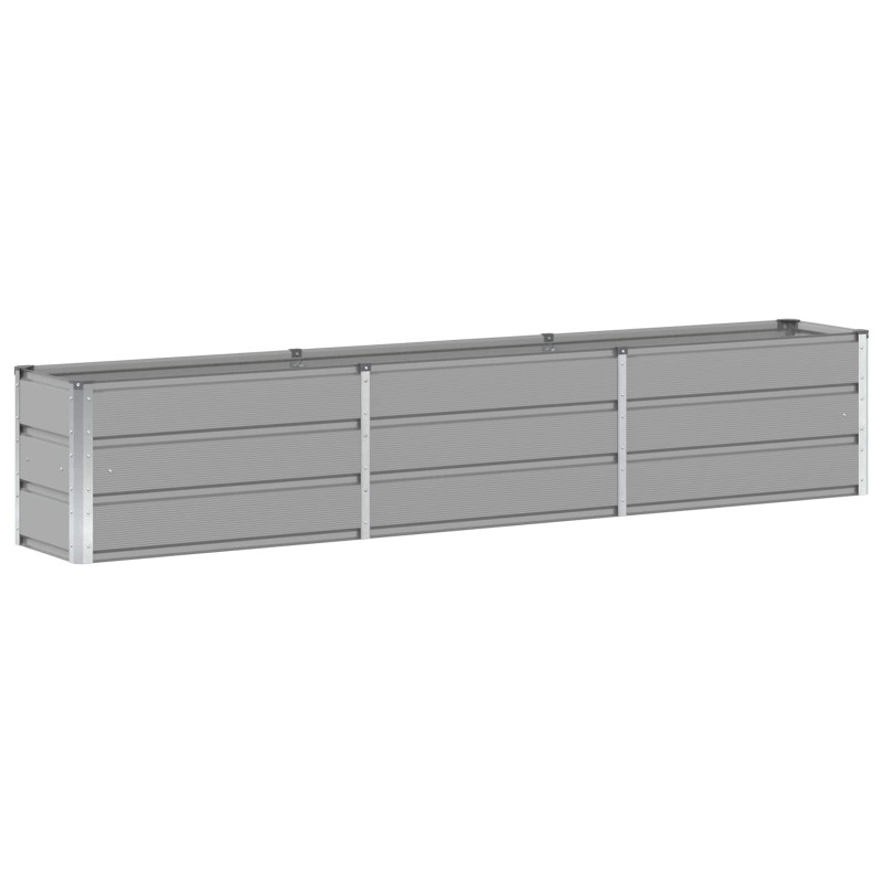vidaXL Γλάστρα Ανοιχτό γκρι 240 x 40 x 45 cm Ατσάλι