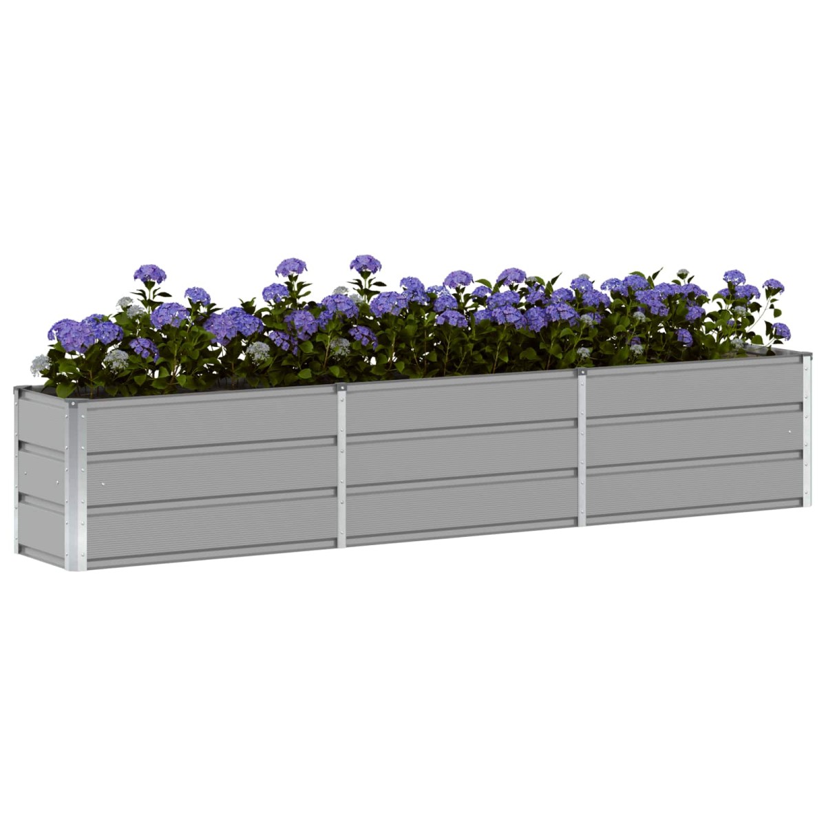 vidaXL Γλάστρα Ανοιχτό γκρι 240 x 40 x 45 cm Ατσάλι