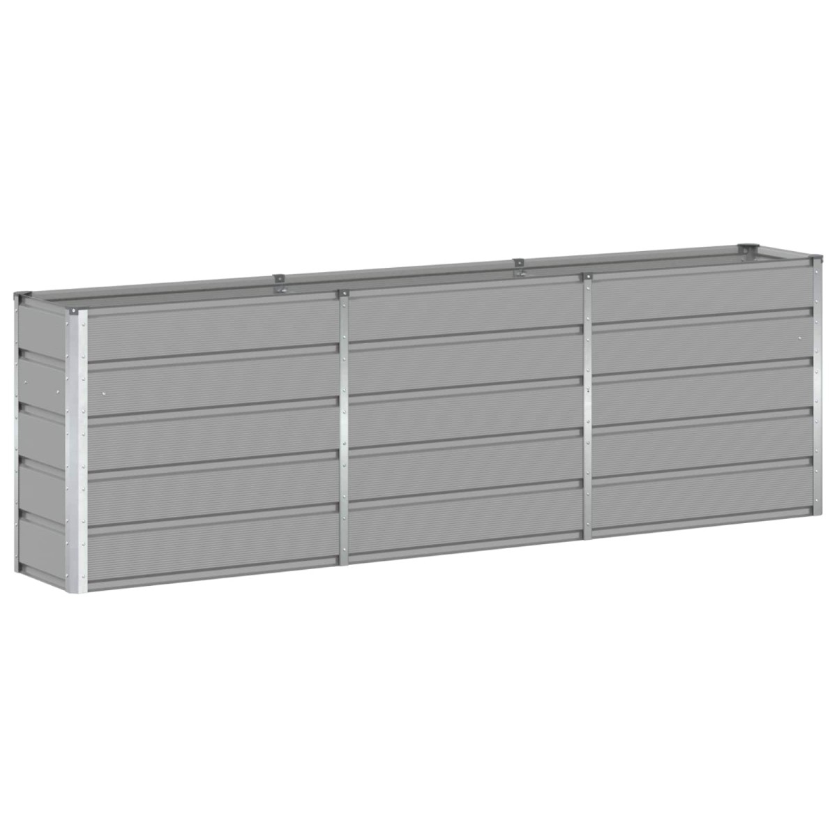 vidaXL Γλάστρα Ανοιχτό γκρι 240 x 40 x 75 εκ. Ατσάλι
