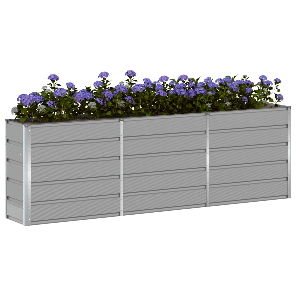 vidaXL Γλάστρα Ανοιχτό γκρι 240 x 40 x 75 εκ. Ατσάλι