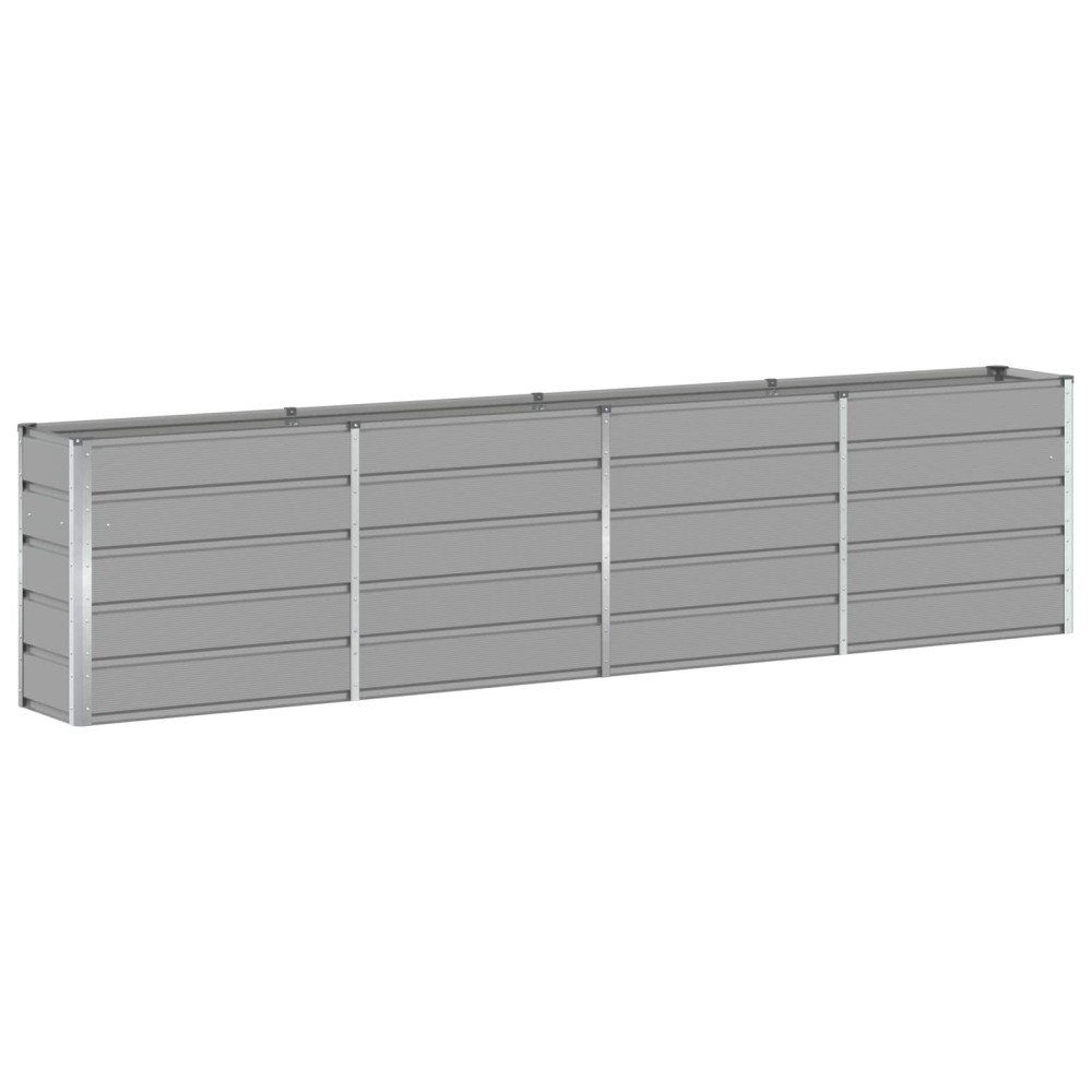 vidaXL Γλάστρα Ανοιχτό γκρι 320 x 40 x 75 εκ. Ατσάλι