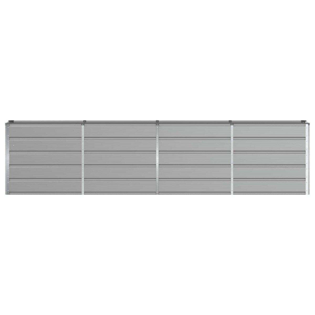 vidaXL Γλάστρα Ανοιχτό γκρι 320 x 40 x 75 εκ. Ατσάλι
