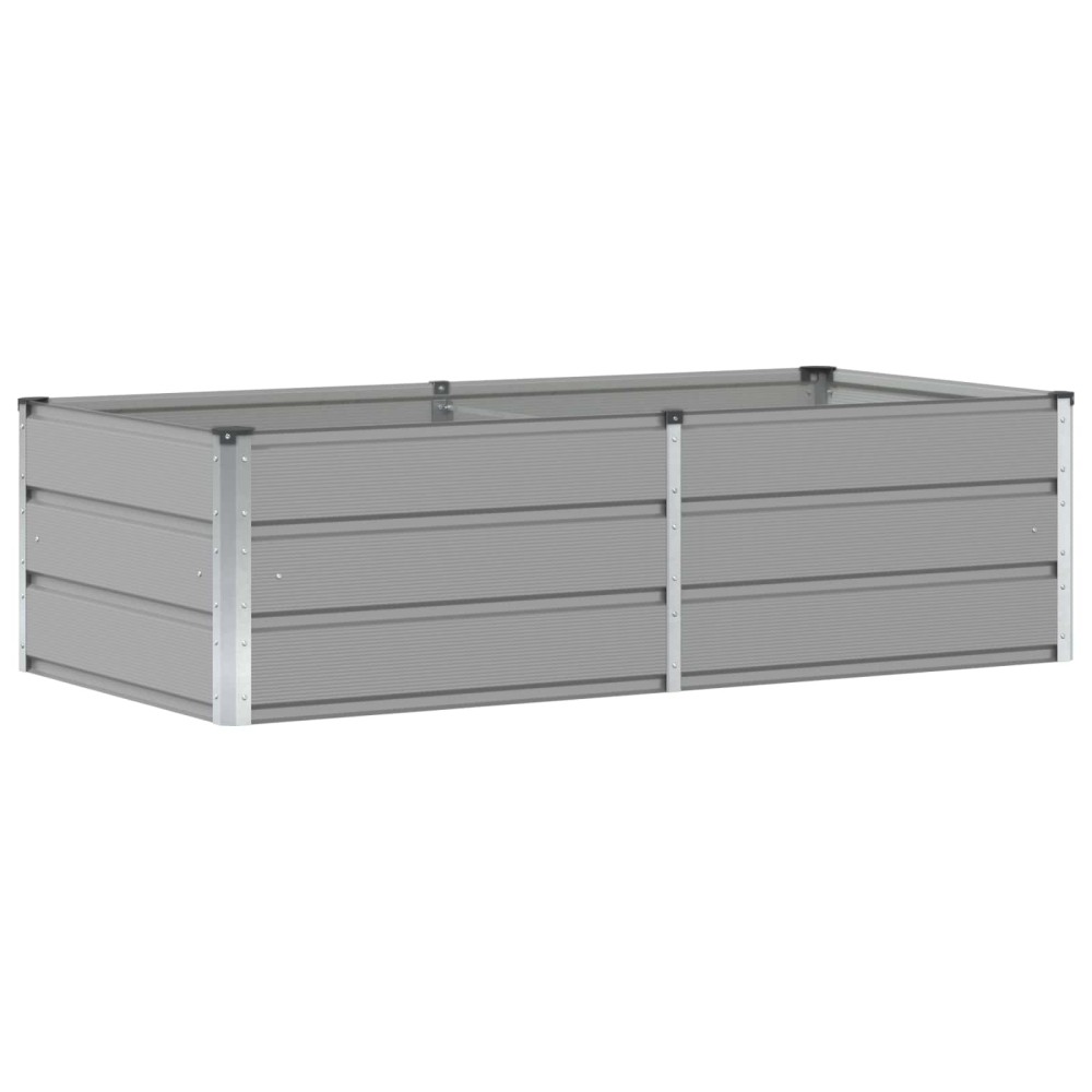 vidaXL Γλάστρα Ανοιχτό γκρι 160 x 80 x 45 cm Ατσάλι
